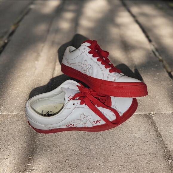 Converse Golf Le Fleur x One Star Ox Racing Red Men Size 8